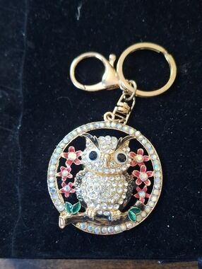 Gold Owl Keychain